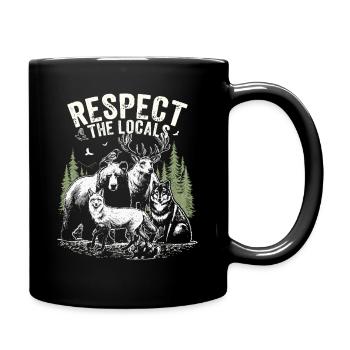 Respecter les habitants Animaux Forêt - Mug uni - noir - Droite