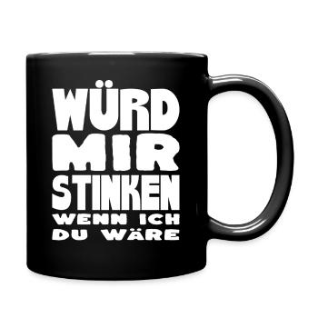 Serait-ce que je puerais en disant chemise pour l’humour - Mug uni - noir - Droite