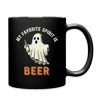 Humorous ghost drink print - Full Colour Mug - black - Right