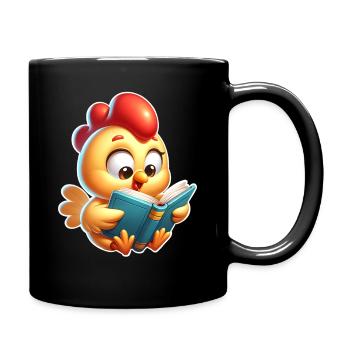 Lecture de poulet - Mug uni - noir - Droite