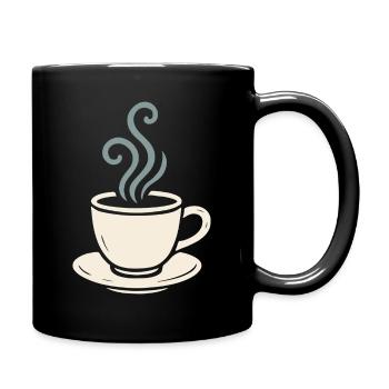 Conception de la tasse matinale douillette de l’amateur de café - Mug uni - noir - Droite