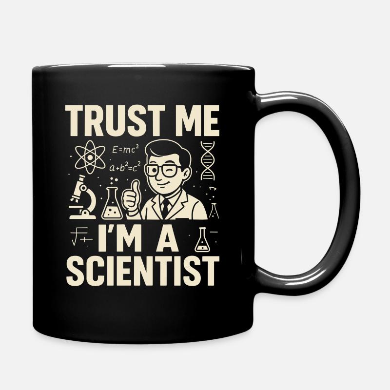 Trust me, I'm a scientist - Full Colour Mug - black
