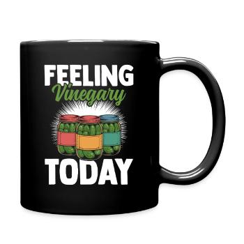 Cornichons, aneth, concombres, légumes verts - Mug uni - noir - Droite