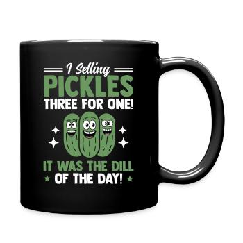 Vendeur de concombre, cornichons, aneth, cadeau de concombre - Mug uni - noir - Droite