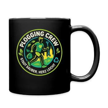 Plogging Crew City Clean Heart Light - Full Colour Mug - black - Right