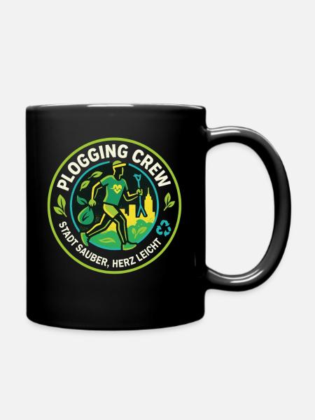 Plogging Crew City Clean Heart Light - Mug uni - noir