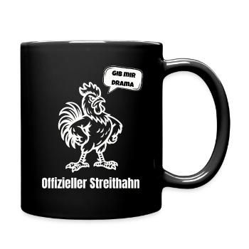 Streithahn Drama Spruch - Mug uni - noir - Droite