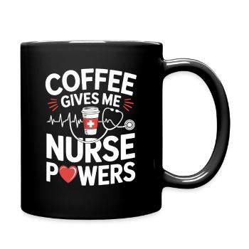 Nurse Coffee Humor Caffeine - Full Colour Mug - black - Right