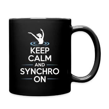 Synchronized swimming Artistic swimming Water sports - Full Colour Mug - black - Right