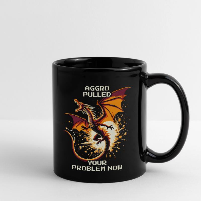Aggro pulled – your problem | Dragon Pixel Art Full Colour Mug