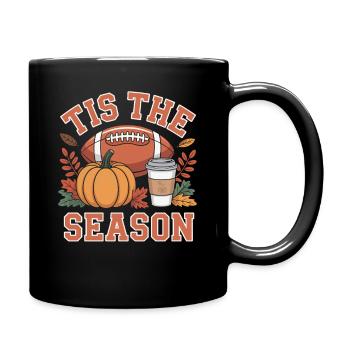 Tis The Season Football Fall Design - Full Colour Mug - black - Right