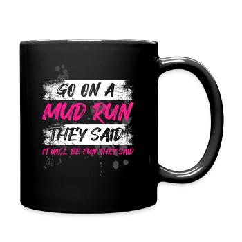 Participez à une course dans la boue Schlammlauf Mud Run Muddy Race - Mug uni - noir - Droite