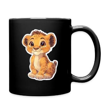 Lion - Mug uni - noir - Droite