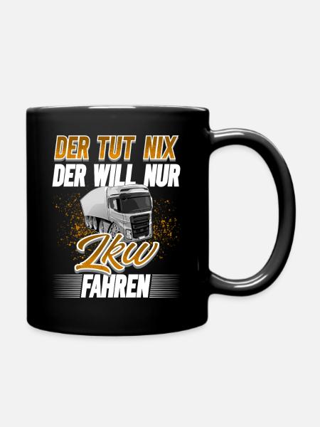 Lkw Fahrer - Tasse einfarbig - Schwarz