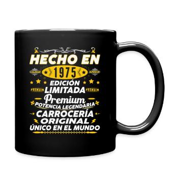 Hergestellt im Jahr 1975 Vintage Geburtstagsgeschenk - Tasse einfarbig - Schwarz - Rechts
