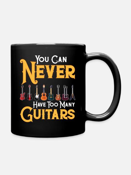 Nie Zu Viele Gitarren - Tasse einfarbig - Schwarz