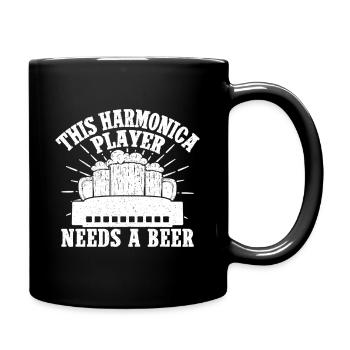 Harmonica Musican Needs A Beer Harmonica - Tasse einfarbig - Schwarz - Rechts
