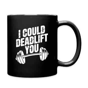 Je pourrais te soulever de terre - Mug uni - noir - Droite