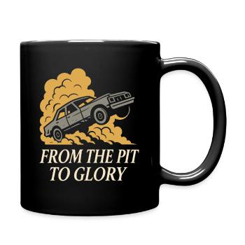 Demolition Derby Fan Pit Crew Crash Driver Fair - Full Colour Mug - black - Right