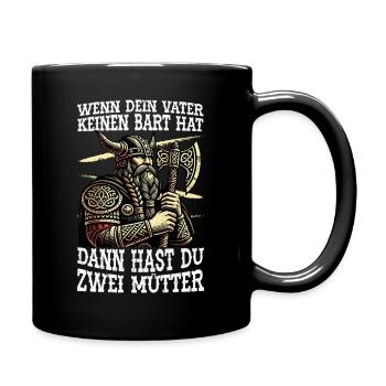 Nordische Mythologie Wikinger Runen Götter - Tasse einfarbig - Schwarz - Rechts