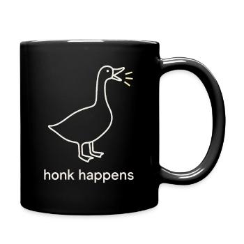 Funny Geese Meme Chaos Honk Certified Silly - Full Colour Mug - black - Right