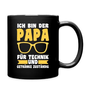 Tochter Sohn - Tasse einfarbig - Schwarz - Rechts