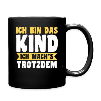 Mutter Team Mama - Tasse einfarbig - Schwarz - Rechts