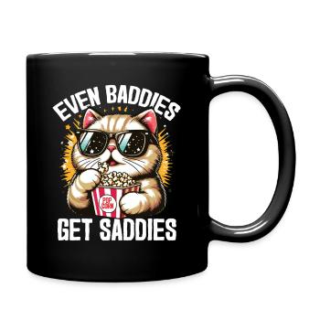 Cool Cat Meme – Even Baddies Get Saddies Funny Pop - Mug uni - noir - Droite