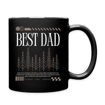 Bester Papa  - Tasse einfarbig - Schwarz - Rechts