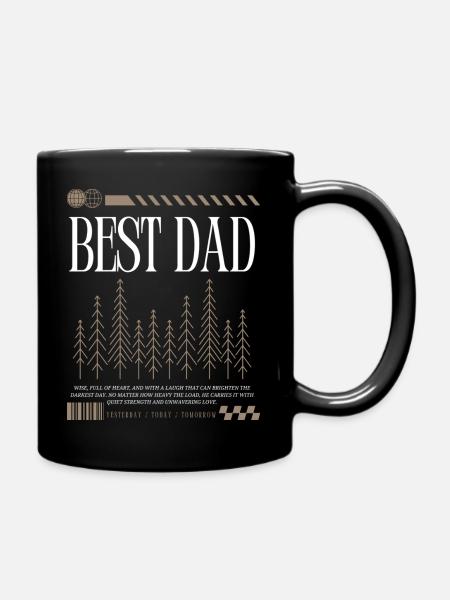 Bester Papa - Tasse einfarbig - Schwarz