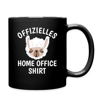 Llama - Chemise de bureau à domicile - Cadeau - Mug uni - noir - Droite