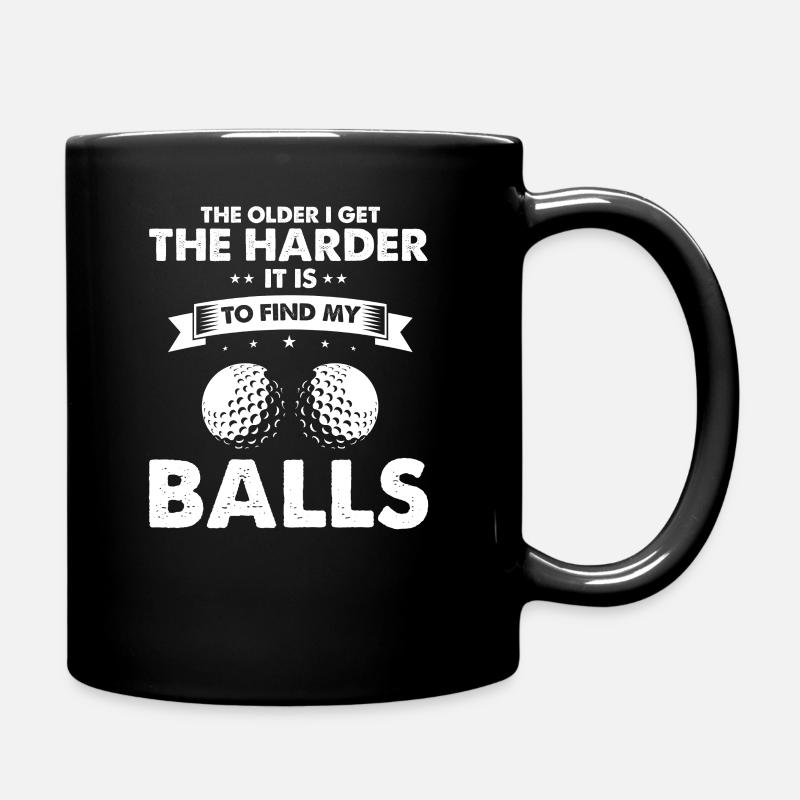 Plus difficile de trouver mes balles Golf Humour Citation - Mug uni - noir