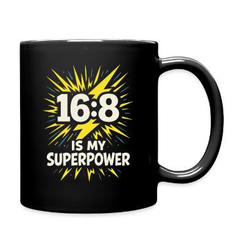 Intermittierender Fastenhumor 16 8 Fenster 20 4 - Tasse einfarbig - Schwarz - Rechts