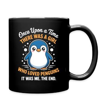 Dicton mignon pingouin - Mug uni - noir - Droite