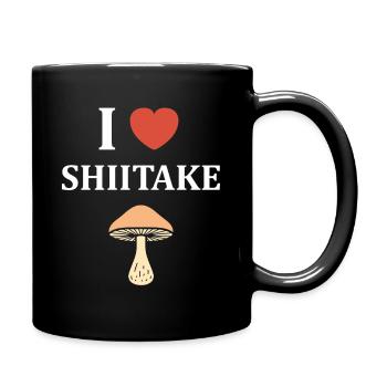 I Love Shiitake Heart Mushroom - Full Colour Mug - black - Right
