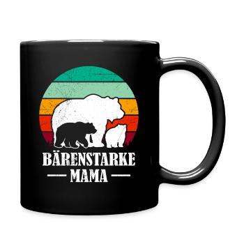 Future maman OURS MAMAN FORTE Drôle - Mug uni - noir - Droite