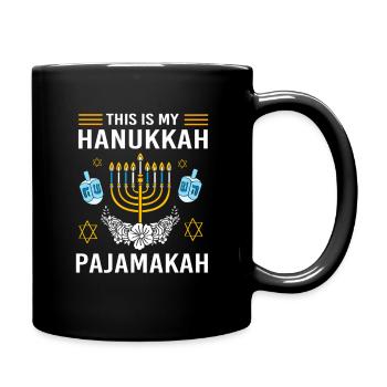 Hanukkah Chanukkah Hanukah - Tasse einfarbig - Schwarz - Rechts