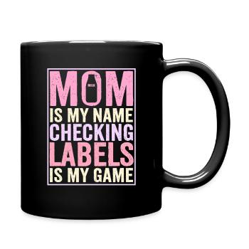 Laktoseintoleranz Laktoseintolerant Mutter - Tasse einfarbig - Schwarz - Rechts