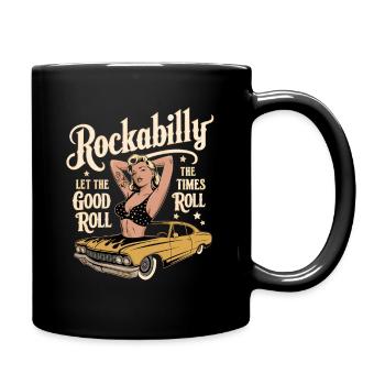 Rockabilly Let The Good Times Roll Retro - Tasse einfarbig - Schwarz - Rechts