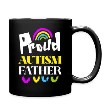 Proud Autism Father - Full Colour Mug - black - Right