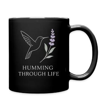 Funny Hummingbird Mem Tiny Bird Big Energy - Full Colour Mug - black - Right