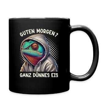 Bonjour caméléon de glace très mince drôle - Mug uni - noir - Droite