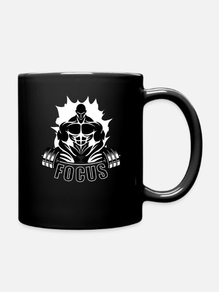 Focus Shirt – Fitness Bodybuilding Gym - Full Colour Mug - black