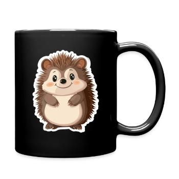 Igel - Tasse einfarbig - Schwarz - Rechts
