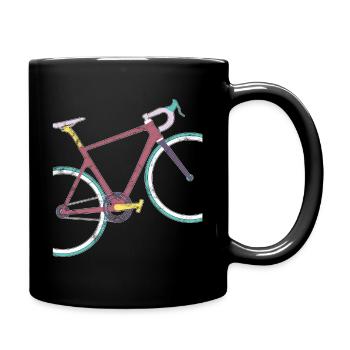 Rétro Vintage Grunge Vélo de route Design moderne - Mug uni - noir - Droite