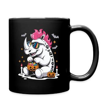 Rhino Halloween Candy Party for Punks - Full Colour Mug - black - Right