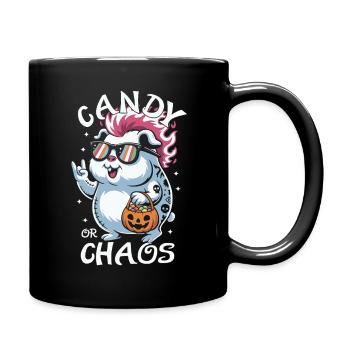 Chaotic Punk Guinea Pig Halloween Hamster - Full Colour Mug - black - Right