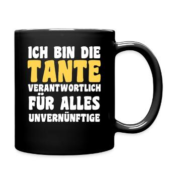 Tante motif familial - Mug uni - noir - Droite