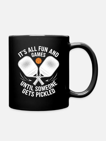 Pickleball Ausrüstung Lustiger Paddle Schläger - Tasse einfarbig - Schwarz