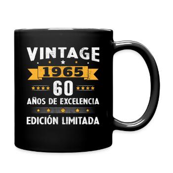 60 Year Old 1965 Vintage Retro Anniversary - Full Colour Mug - black - Right